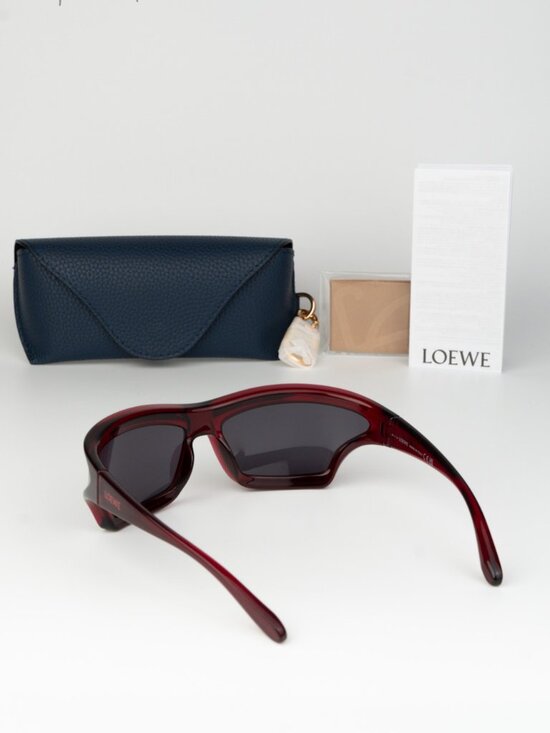Loewe Women Sunglasses Red Smoke Wraparound LW40143U 66A NEW AUTHENTIC main image 7